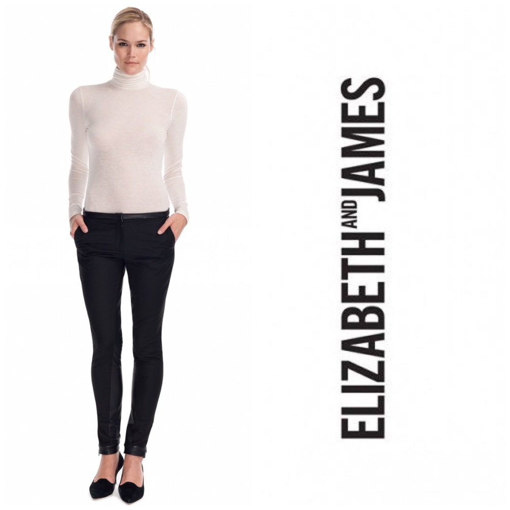 Elizabeth and James Leather Trim Pants